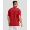 image:imageMens Golf Polo Shirts Dry Fit Moisture Wicking Performance Short Sleeve  Regular Fit 3 Button Collared Shirts Sun Protection Lightweight Breathable Pique Fabric Athletic Work Smart Casual PoloAdark Red