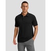 image:imageMens Golf Polo Shirts Dry Fit Moisture Wicking Performance Short Sleeve  Regular Fit 3 Button Collared Shirts Sun Protection Lightweight Breathable Pique Fabric Athletic Work Smart Casual PoloAblack