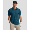 image:imageMens Golf Polo Shirts Dry Fit Moisture Wicking Performance Short Sleeve  Regular Fit 3 Button Collared Shirts Sun Protection Lightweight Breathable Pique Fabric Athletic Work Smart Casual PoloAreflecting Pond