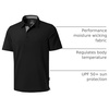 image:imageMens Golf Polo Shirts Dry Fit Moisture Wicking Performance Short Sleeve  Regular Fit 3 Button Collared Shirts Sun Protection Lightweight Breathable Pique Fabric Athletic Work Smart Casual PoloAblack