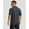 image:imageMens Golf Polo Shirts Dry Fit Moisture Wicking Performance Short Sleeve  Regular Fit 3 Button Collared Shirts Sun Protection Lightweight Breathable Pique Fabric Athletic Work Smart Casual PoloDeep Grey Stripes