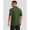 image:imageMens Golf Polo Shirts Dry Fit Moisture Wicking Performance Short Sleeve  Regular Fit 3 Button Collared Shirts Sun Protection Lightweight Breathable Pique Fabric Athletic Work Smart Casual PoloAdark Green