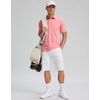 image:imageMens Golf Polo Shirts Dry Fit Moisture Wicking Performance Short Sleeve  Regular Fit 3 Button Collared Shirts Sun Protection Lightweight Breathable Pique Fabric Athletic Work Smart Casual PoloApink