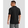 image:imageMens Golf Polo Shirts Dry Fit Moisture Wicking Performance Short Sleeve  Regular Fit 3 Button Collared Shirts Sun Protection Lightweight Breathable Pique Fabric Athletic Work Smart Casual PoloAblack