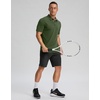 image:imageMens Golf Polo Shirts Dry Fit Moisture Wicking Performance Short Sleeve  Regular Fit 3 Button Collared Shirts Sun Protection Lightweight Breathable Pique Fabric Athletic Work Smart Casual PoloAdark Green
