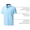 image:imageMens Golf Polo Shirts Dry Fit Moisture Wicking Performance Short Sleeve  Regular Fit 3 Button Collared Shirts Sun Protection Lightweight Breathable Pique Fabric Athletic Work Smart Casual PoloAlight Blue