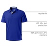 image:imageMens Golf Polo Shirts Dry Fit Moisture Wicking Performance Short Sleeve  Regular Fit 3 Button Collared Shirts Sun Protection Lightweight Breathable Pique Fabric Athletic Work Smart Casual PoloAroyal Blue