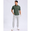 image:imageMens Golf Shirt Grid Lightweight Short Sleeve Dry Fit Collared Polo Shirts  Moisture Wicking BreathablePerformance Athletic Polo Shirts for MenAsh Green