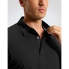 image:imageMens Golf Shirt Grid Lightweight Short Sleeve Dry Fit Collared Polo Shirts  Moisture Wicking BreathablePerformance Athletic Polo Shirts for MenBlack