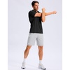 image:imageMens Golf Shirt Grid Lightweight Short Sleeve Dry Fit Collared Polo Shirts  Moisture Wicking BreathablePerformance Athletic Polo Shirts for MenBlack