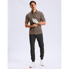 image:imageMens Golf Shirt Grid Lightweight Short Sleeve Dry Fit Collared Polo Shirts  Moisture Wicking BreathablePerformance Athletic Polo Shirts for MenBrown