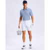 image:imageMens Golf Shirt Grid Lightweight Short Sleeve Dry Fit Collared Polo Shirts  Moisture Wicking BreathablePerformance Athletic Polo Shirts for MenLight Blue
