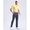 image:imageMens Golf Shirt Grid Lightweight Short Sleeve Dry Fit Collared Polo Shirts  Moisture Wicking BreathablePerformance Athletic Polo Shirts for MenLight Yellow