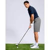image:imageMens Golf Shirt Grid Lightweight Short Sleeve Dry Fit Collared Polo Shirts  Moisture Wicking BreathablePerformance Athletic Polo Shirts for MenNavy Blue