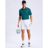 image:imageMens Golf Shirt Grid Lightweight Short Sleeve Dry Fit Collared Polo Shirts  Moisture Wicking BreathablePerformance Athletic Polo Shirts for MenPeacock Green