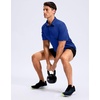 image:imageMens Golf Shirt Grid Lightweight Short Sleeve Dry Fit Collared Polo Shirts  Moisture Wicking BreathablePerformance Athletic Polo Shirts for MenRoyal Blue