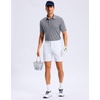 image:imageMens Golf Shirt Grid Lightweight Short Sleeve Dry Fit Collared Polo Shirts  Moisture Wicking BreathablePerformance Athletic Polo Shirts for MenSilver Grey