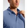 image:imageMens Golf Shirt Grid Lightweight Short Sleeve Dry Fit Collared Polo Shirts  Moisture Wicking BreathablePerformance Athletic Polo Shirts for MenSlate Blue