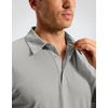 image:imageMens Golf Shirt Grid Lightweight Short Sleeve Dry Fit Collared Polo Shirts  Moisture Wicking BreathablePerformance Athletic Polo Shirts for MenWarm Gray