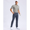 image:imageMens Golf Shirt Grid Lightweight Short Sleeve Dry Fit Collared Polo Shirts  Moisture Wicking BreathablePerformance Athletic Polo Shirts for MenWarm Gray
