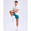 image:imageMens Golf Shirt Grid Lightweight Short Sleeve Dry Fit Collared Polo Shirts  Moisture Wicking BreathablePerformance Athletic Polo Shirts for MenWhite