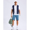 image:imageMens Golf Shirt Grid Lightweight Short Sleeve Dry Fit Collared Polo Shirts  Moisture Wicking BreathablePerformance Athletic Polo Shirts for MenWhite