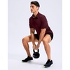 image:imageMens Golf Shirt Grid Lightweight Short Sleeve Dry Fit Collared Polo Shirts  Moisture Wicking BreathablePerformance Athletic Polo Shirts for MenWine Red