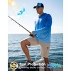 image:imageMens Sun Protection Hoodie Shirts Long Sleeve UPF 50 Swim Shirts  Fishing Rash Guard Quick Dry Breathable Lightweight Moisturewicking Thumbhole Cuffs Hooded Reflective Design HikingGradient Blue White