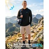 image:imageMens Sun Protection Hoodie Shirts Long Sleeve UPF 50 Swim Shirts  Fishing Rash Guard Quick Dry Breathable Lightweight Moisturewicking Thumbhole Cuffs Hooded Reflective Design HikingBlack