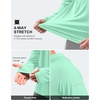 image:imageMens Sun Protection Hoodie Shirts Long Sleeve UPF 50 Swim Shirts  Fishing Rash Guard Quick Dry Breathable Lightweight Moisturewicking Thumbhole Cuffs Hooded Reflective Design HikingMint Green