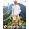 image:imageMens Sun Protection Hoodie Shirts Long Sleeve UPF 50 Swim Shirts  Fishing Rash Guard Quick Dry Breathable Lightweight Moisturewicking Thumbhole Cuffs Hooded Reflective Design HikingWhite