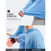 image:imageMens Sun Protection Hoodie Shirts Long Sleeve UPF 50 Swim Shirts  Fishing Rash Guard Quick Dry Breathable Lightweight Moisturewicking Thumbhole Cuffs Hooded Reflective Design HikingHeather Sky Blue