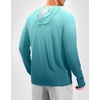 image:imageMens Sun Protection Hoodie Shirts Long Sleeve UPF 50 Swim Shirts  Fishing Rash Guard Quick Dry Breathable Lightweight Moisturewicking Thumbhole Cuffs Hooded Reflective Design HikingGradient Blue Green