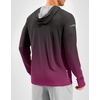 image:imageMens Sun Protection Hoodie Shirts Long Sleeve UPF 50 Swim Shirts  Fishing Rash Guard Quick Dry Breathable Lightweight Moisturewicking Thumbhole Cuffs Hooded Reflective Design HikingGradient Black Rose