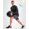 image:imageMens Sun Protection Hoodie Shirts Long Sleeve UPF 50 Swim Shirts  Fishing Rash Guard Quick Dry Breathable Lightweight Moisturewicking Thumbhole Cuffs Hooded Reflective Design HikingBlack