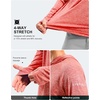 image:imageMens Sun Protection Hoodie Shirts Long Sleeve UPF 50 Swim Shirts  Fishing Rash Guard Quick Dry Breathable Lightweight Moisturewicking Thumbhole Cuffs Hooded Reflective Design HikingHeather Brick Red