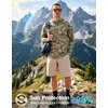 image:imageMens Sun Protection Hoodie Shirts Long Sleeve UPF 50 Swim Shirts  Fishing Rash Guard Quick Dry Breathable Lightweight Moisturewicking Thumbhole Cuffs Hooded Reflective Design HikingOlivine Camo