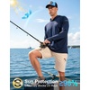 image:imageMens Sun Protection Hoodie Shirts Long Sleeve UPF 50 Swim Shirts  Fishing Rash Guard Quick Dry Breathable Lightweight Moisturewicking Thumbhole Cuffs Hooded Reflective Design HikingNavy