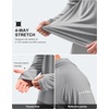 image:imageMens Sun Protection Hoodie Shirts Long Sleeve UPF 50 Swim Shirts  Fishing Rash Guard Quick Dry Breathable Lightweight Moisturewicking Thumbhole Cuffs Hooded Reflective Design HikingLight Grey