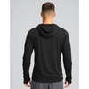 image:imageMens Sun Protection Shirts UPF 50 Long Sleeve Hoodie with 2 Pockets  UV SPF Lightweight Fishing Hiking Rash Guard Breathable Cool ShirtBlack