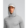 image:imageMens Sun Protection Shirts UPF 50 Long Sleeve Hoodie with 2 Pockets  UV SPF Lightweight Fishing Hiking Rash Guard Breathable Cool ShirtLight Grey