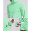 image:imageMens Sun Protection Shirts UPF 50 Long Sleeve Hoodie with 2 Pockets  UV SPF Lightweight Fishing Hiking Rash Guard Breathable Cool ShirtMint Green
