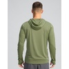 image:imageMens Sun Protection Shirts UPF 50 Long Sleeve Hoodie with 2 Pockets  UV SPF Lightweight Fishing Hiking Rash Guard Breathable Cool ShirtOlive
