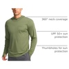 image:imageMens Sun Protection Shirts UPF 50 Long Sleeve Hoodie with 2 Pockets  UV SPF Lightweight Fishing Hiking Rash Guard Breathable Cool ShirtOlive
