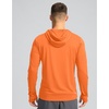 image:imageMens Sun Protection Shirts UPF 50 Long Sleeve Hoodie with 2 Pockets  UV SPF Lightweight Fishing Hiking Rash Guard Breathable Cool ShirtOrange