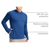 image:imageMens Sun Protection Shirts UPF 50 Long Sleeve Hoodie with 2 Pockets  UV SPF Lightweight Fishing Hiking Rash Guard Breathable Cool ShirtRoyal Blue