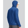 image:imageMens Sun Protection Shirts UPF 50 Long Sleeve Hoodie with 2 Pockets  UV SPF Lightweight Fishing Hiking Rash Guard Breathable Cool ShirtRoyal Blue