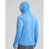 image:imageMens Sun Protection Shirts UPF 50 Long Sleeve Hoodie with 2 Pockets  UV SPF Lightweight Fishing Hiking Rash Guard Breathable Cool ShirtSky Blue