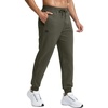 image:imageG Gradual Mens Fleece Lined Cotton Joggers with Zipper Pockets Warm Pants  Workout Athletic Lounge SweatpantsMuscus Green
