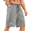 image:imageG Gradual Mens Long Basketball Shorts with Zipper Pocket 911 Quick Dry Gym Shorts Lightweight Athletic Shorts for MenSteel